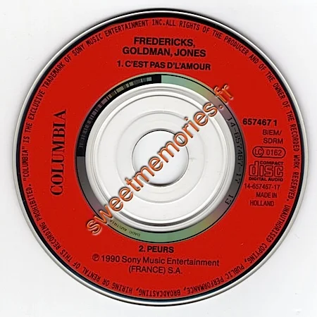 Fredericks-Goldman-Jones - 1991 - C'est pas d'l'amour - Mini CD - France - CD Fredericks-Goldman-Jones - 1991 - C'est pas d'l'amour - Mini CD - France - CD