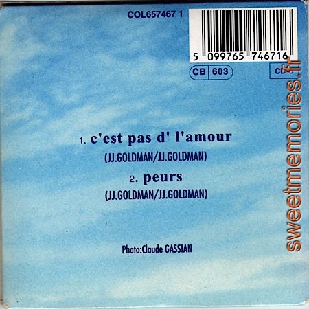 Fredericks-Goldman-Jones - 1991 - C'est pas d'l'amour - Mini CD - France - Verso