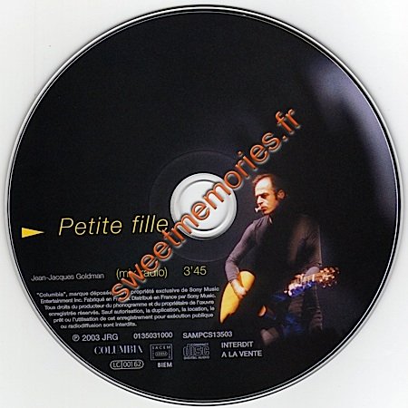 Jean-Jacques Goldman - 2003 - Petite Fille (Live) - Promo - France - CD Jean-Jacques Goldman - 2003 - Petite Fille (Live) - Promo - France - CD