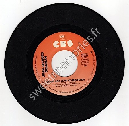 Jean-Jacques Goldman - 1987 - Puisque tu pars - Canada - Label Verso - NB-450 Jean-Jacques Goldman - Fais des bébés