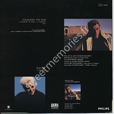 Johnny Hallyday - 2006 - J'oublierai ton nom - France - Verso-450 Jane Surrey - Tout tout doucement