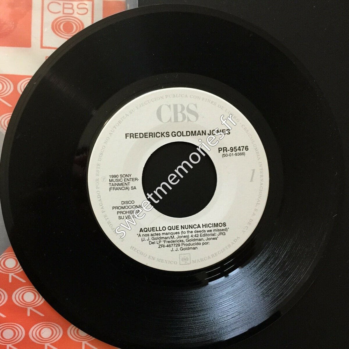 Fredericks Goldman Jones - 1991 - A nos actes Manques - 45 Tours - Mexique - Promo - Label Recto