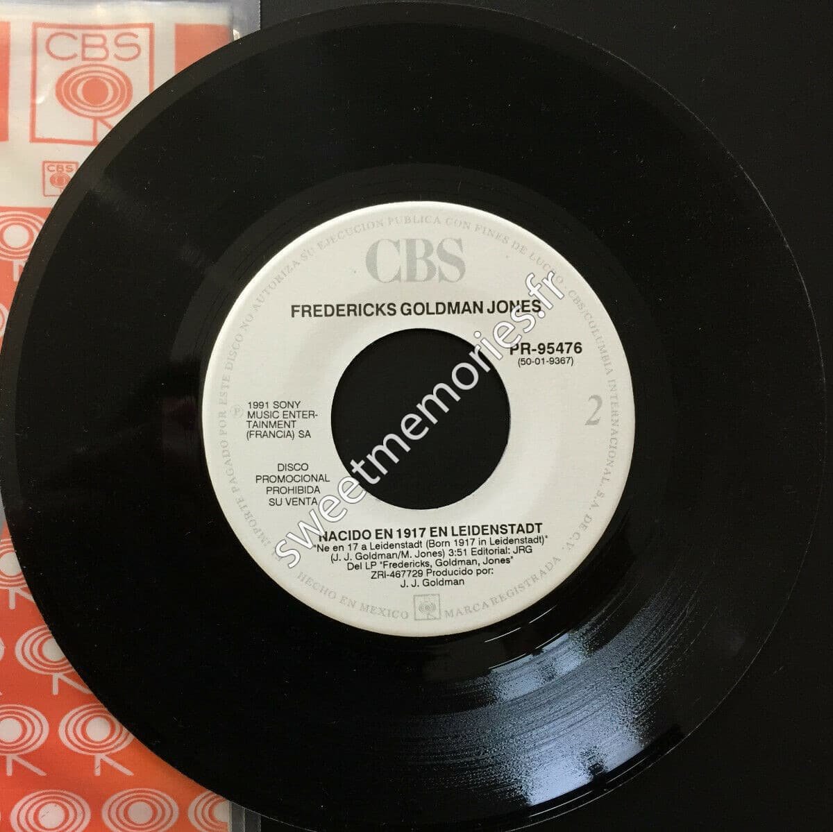 Fredericks Goldman Jones - 1991 - A nos actes Manques - 45 Tours - Mexique - Promo - Label Verso