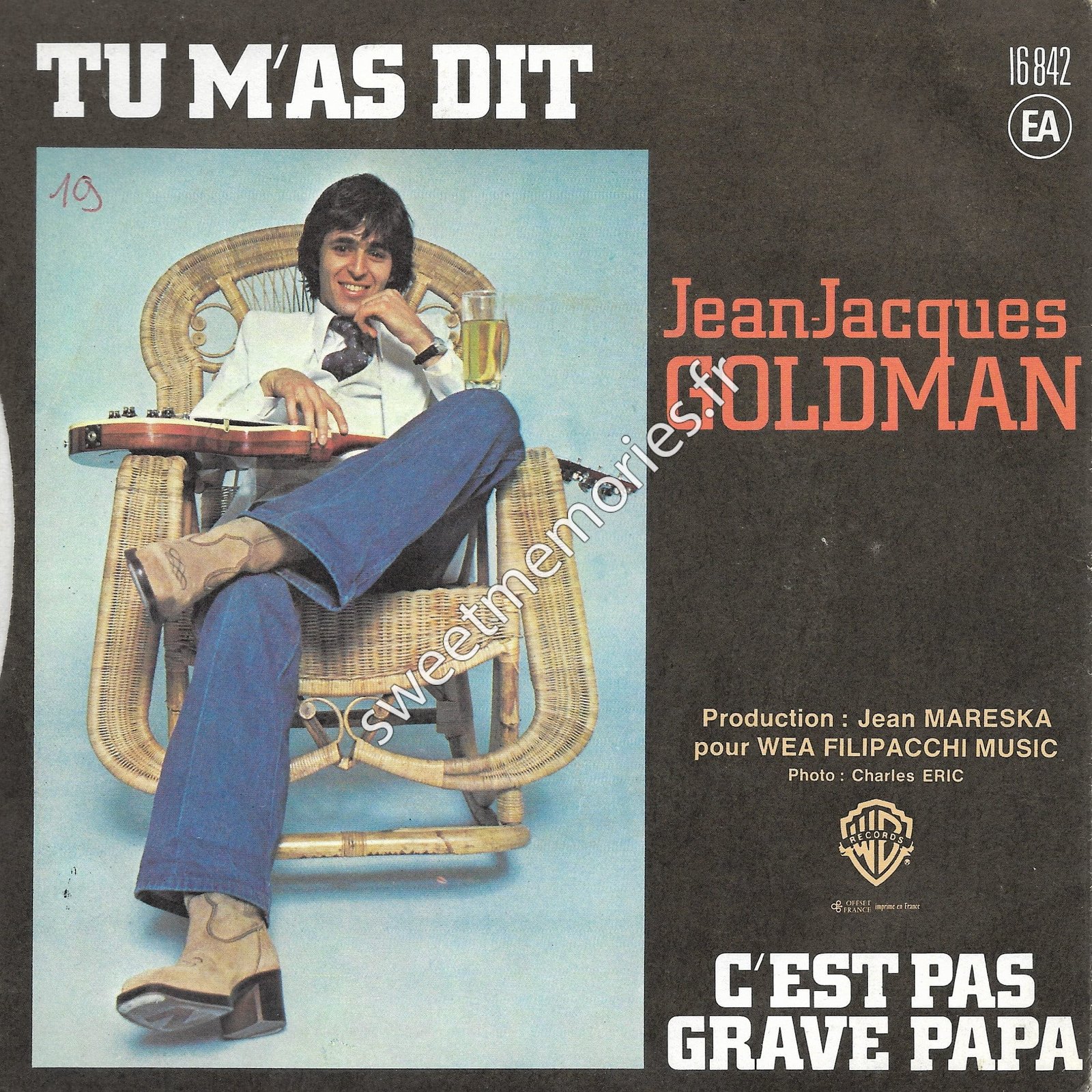 Jean-Jacques Goldman - 1976 - C'est pas grave papa - 45 Tours - France - Verso