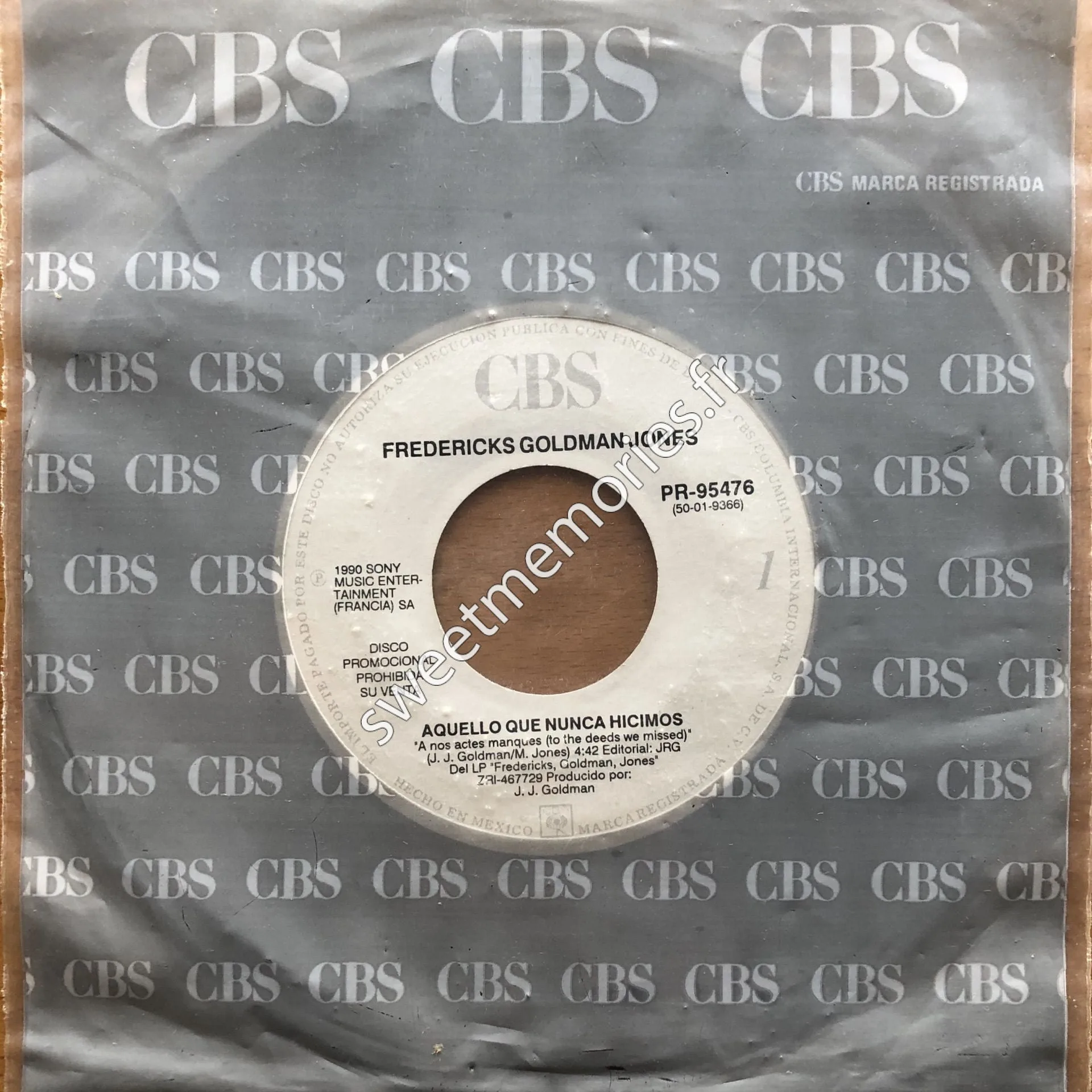 Fredericks-Goldman-Jones - 1991 - A nos actes manques - Mexique - Promo - Recto