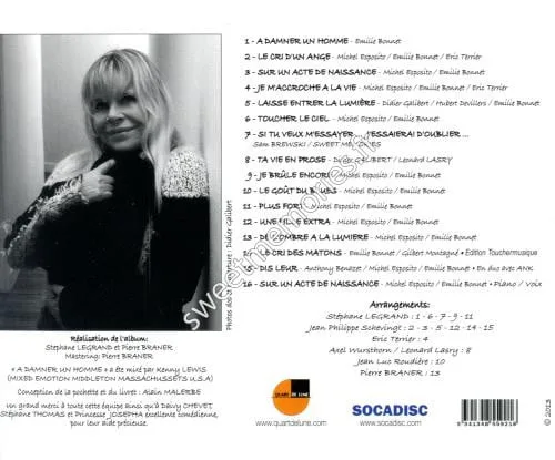 Emilie Bonnet - 1993 - Laisse entrer la lumiere - CD - France - Verso