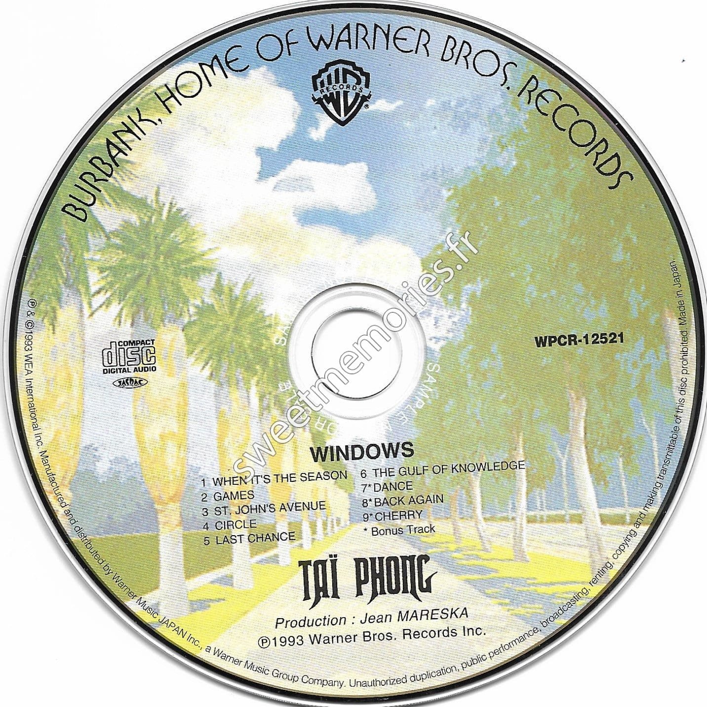 Tai-Phong - 1976 - Windows - CD - Japon - Reedition 2007 - Promo - Label Recto